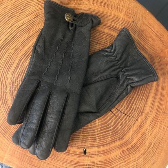 Leather Fleece Lined Deerskin Gloves (M) - Picture 1 of 7